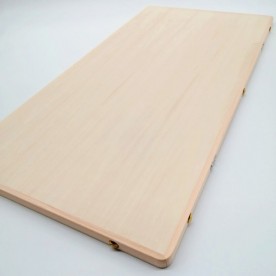 蕎麦切まな板 シナ材 滑り防止金具付 （600×300×15mm厚）