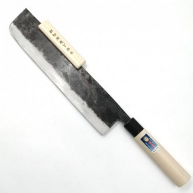 玉日本　鍛造餅切包丁　黒打　300mm　当て木付